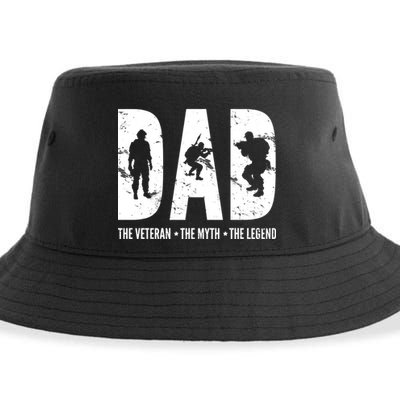 Dad The Veteran The Myth The Legend Sustainable Bucket Hat