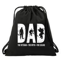 Dad The Veteran The Myth The Legend Drawstring Bag