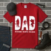 Dad The Veteran The Myth The Legend Tall T-Shirt