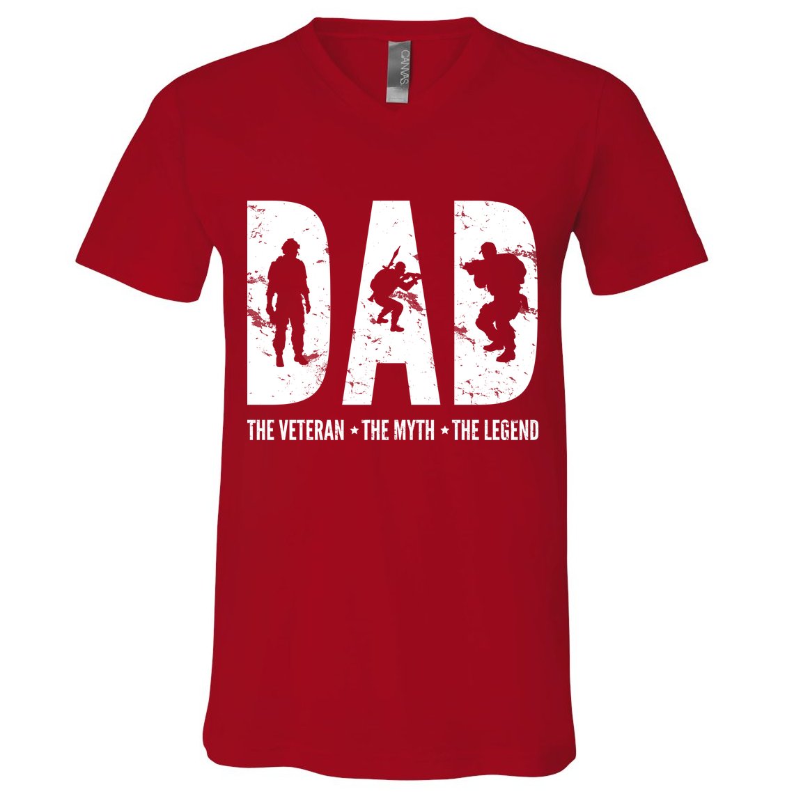 Dad The Veteran The Myth The Legend V-Neck T-Shirt