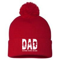 Dad The Veteran The Myth The Legend Pom Pom 12in Knit Beanie