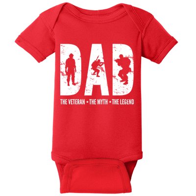 Dad The Veteran The Myth The Legend Baby Bodysuit