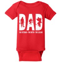 Dad The Veteran The Myth The Legend Baby Bodysuit