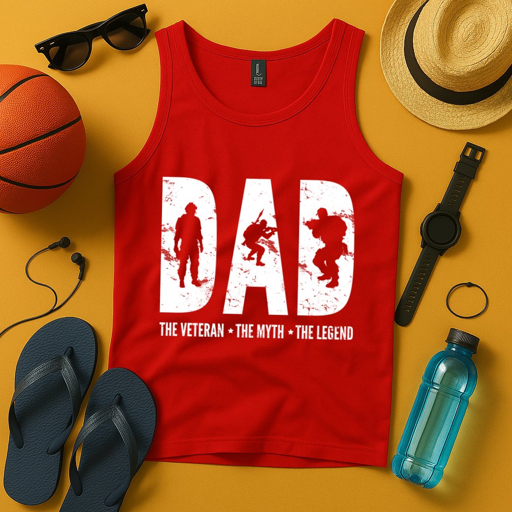 Dad The Veteran The Myth The Legend Tank Top