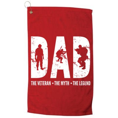 Dad The Veteran The Myth The Legend Golf Towel