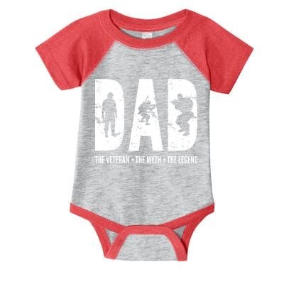 Dad The Veteran The Myth The Legend Infant Baby Jersey Bodysuit