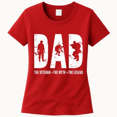 Dad The Veteran The Myth The Legend Womens T-Shirt