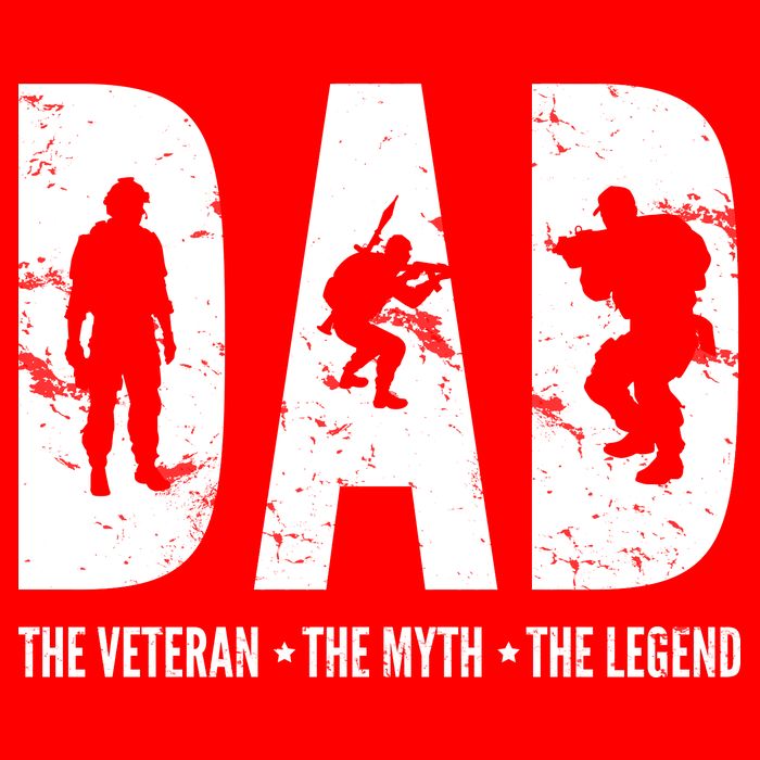 Dad The Veteran The Myth The Legend Women's V-Neck T-Shirt