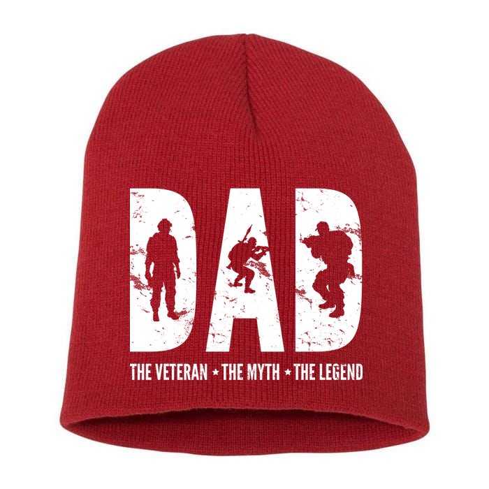 Dad The Veteran The Myth The Legend Short Acrylic Beanie
