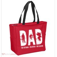 Dad The Veteran The Myth The Legend Zip Tote Bag