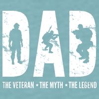 Dad The Veteran The Myth The Legend Sueded Cloud Jersey T-Shirt