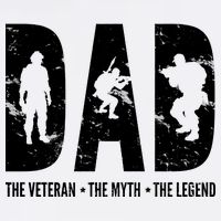 Dad The Veteran The Myth The Legend Garment-Dyed Sweatshirt