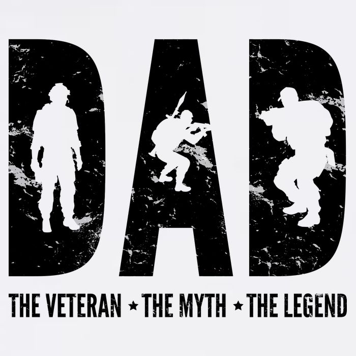 Dad The Veteran The Myth The Legend Garment-Dyed Sweatshirt