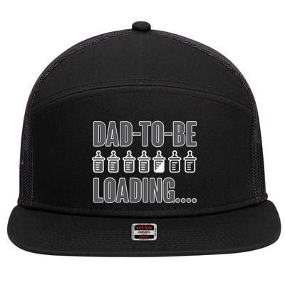 Dad To Be Loading 7 Panel Mesh Trucker Snapback Hat