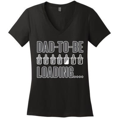 Dad To Be Loading Women's V-Neck T-Shirt