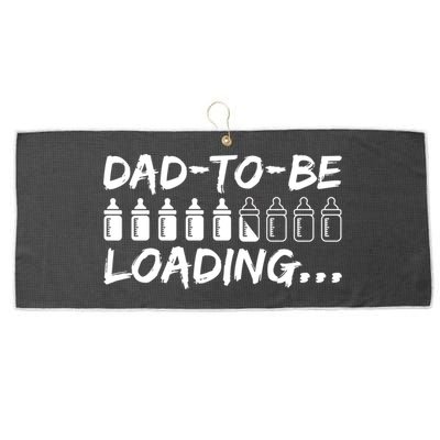 Dad To Be Loading Future Daddy Large Microfiber Waffle Golf Towel
