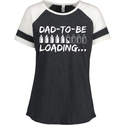 Dad To Be Loading Future Daddy Enza Ladies Jersey Colorblock Tee