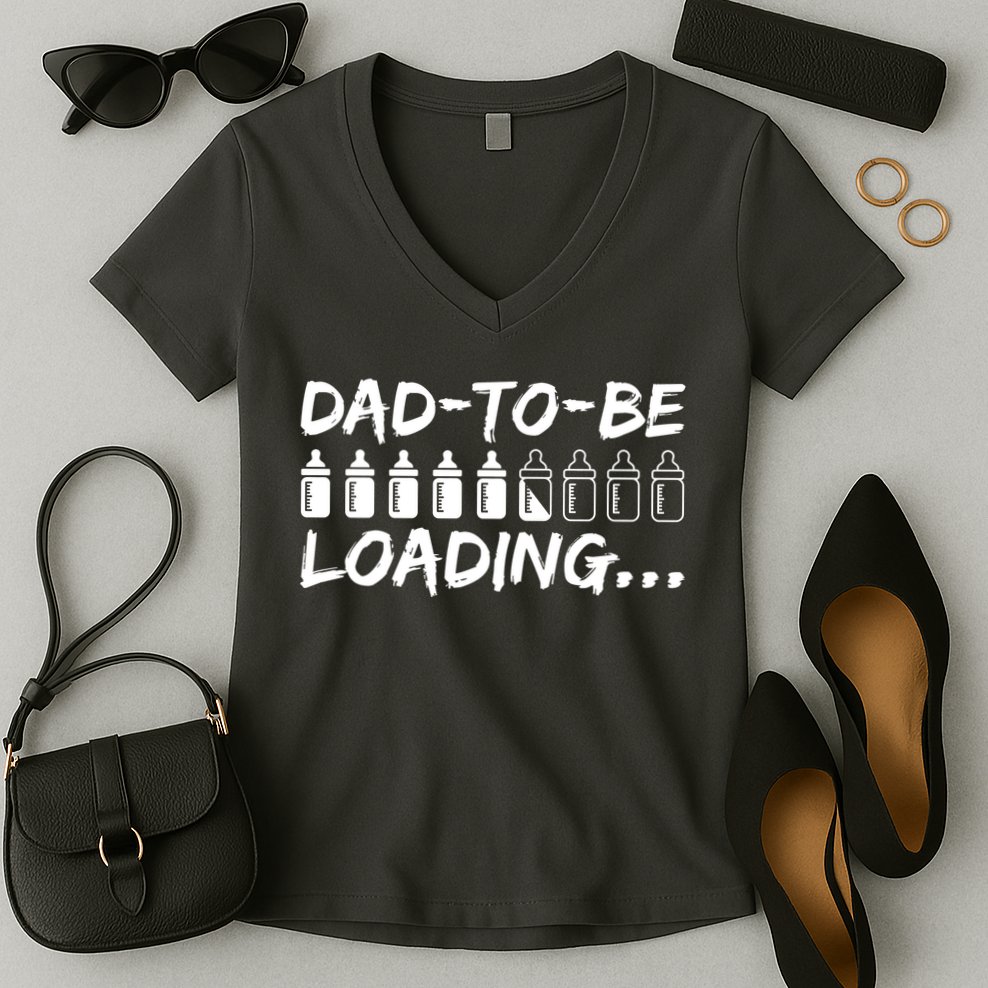Dad To Be Loading Future Daddy Women's V-Neck T-Shirt