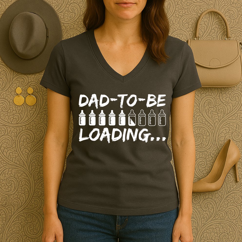 Dad To Be Loading Future Daddy Women's V-Neck T-Shirt