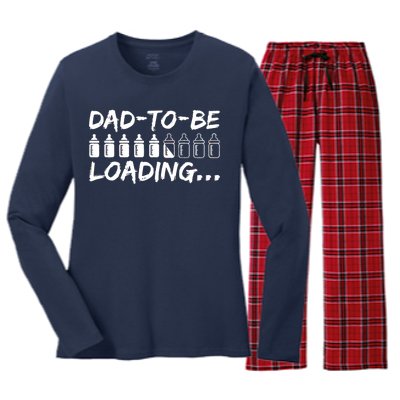 Dad To Be Loading Future Daddy Women's Long Sleeve Flannel Pajama Set 