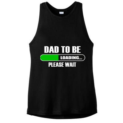 Dad To Be Loading Please Wait Ladies PosiCharge Tri-Blend Wicking Tank