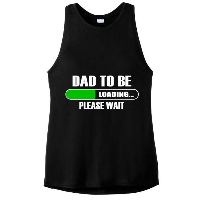 Dad To Be Loading Please Wait Ladies PosiCharge Tri-Blend Wicking Tank