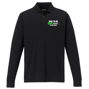 Dad To Be Loading Please Wait Performance Long Sleeve Polo