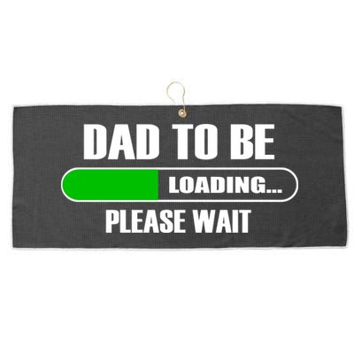 Dad To Be Loading Please Wait Large Microfiber Waffle Golf Towel