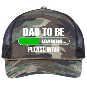 Dad To Be Loading Please Wait Retro Rope Trucker Hat Cap