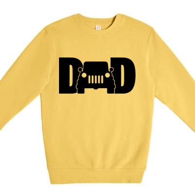 Dad Truck Logo Premium Crewneck Sweatshirt