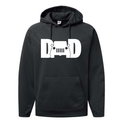 Dad Truck Logo Performance Fleece Hoodie