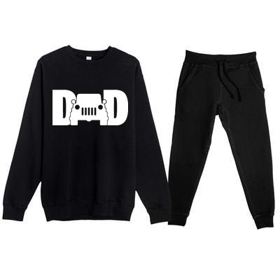 Dad Truck Logo Premium Crewneck Sweatsuit Set