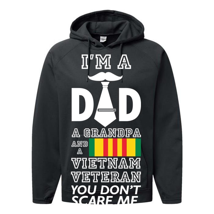 Dad Vietnam Veteran  Performance Fleece Hoodie