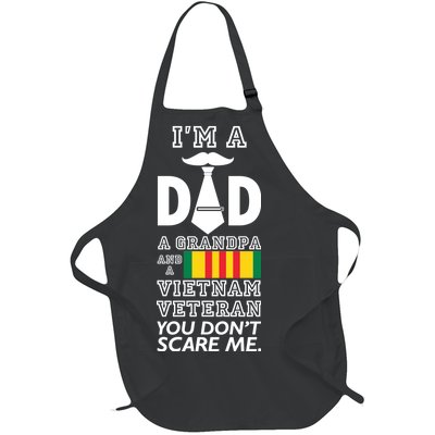 Dad Vietnam Veteran  Full-Length Apron With Pockets