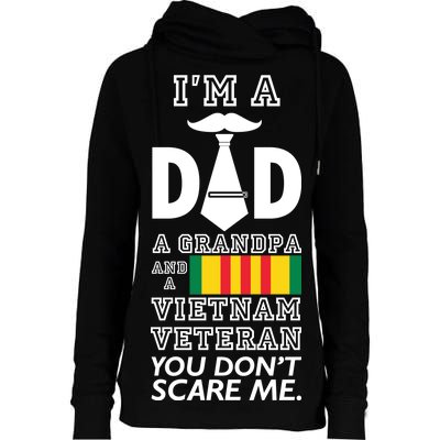 Dad Vietnam Veteran  Womens Funnel Neck Pullover Hood