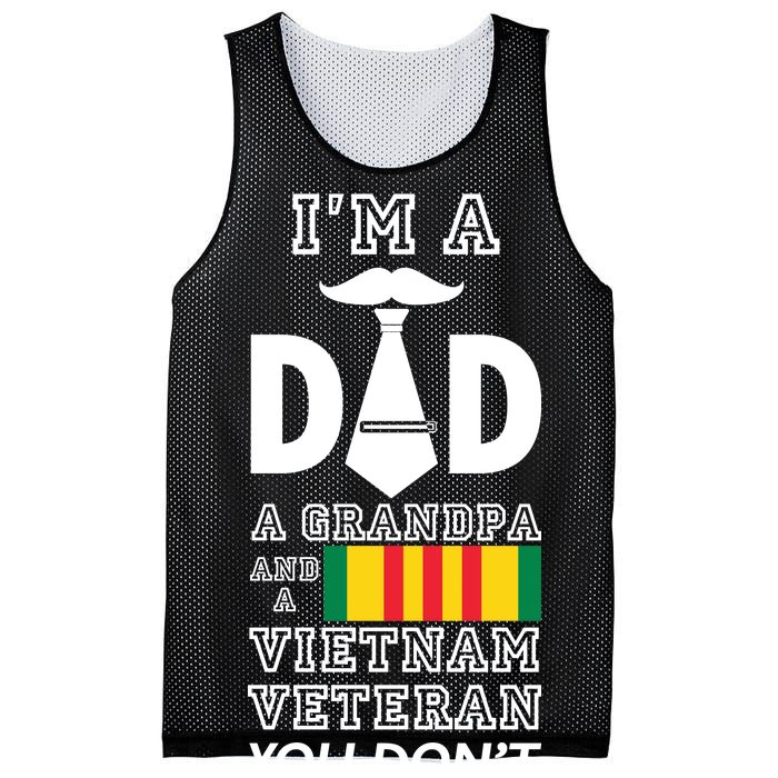 Dad Vietnam Veteran  Mesh Reversible Basketball Jersey Tank