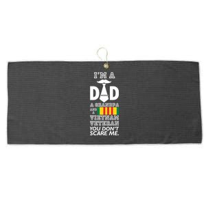 Dad Vietnam Veteran  Large Microfiber Waffle Golf Towel