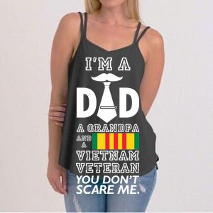 Dad Vietnam Veteran  Women's Strappy Tank