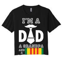 Dad Vietnam Veteran  Women's Crop Top Tee