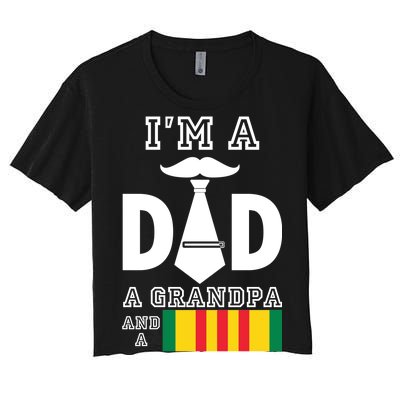 Dad Vietnam Veteran  Women's Crop Top Tee