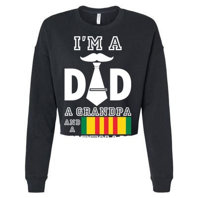 Dad Vietnam Veteran  Cropped Pullover Crew