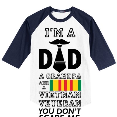 Dad Vietnam Veteran  Baseball Sleeve Shirt