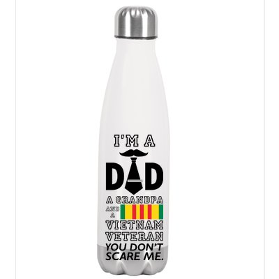 Dad Vietnam Veteran  Stainless Steel Insulated Water Bottle