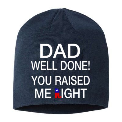 Dad Well Done! You Raised Me Right Sustainable Beanie