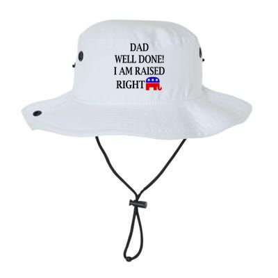 Dad Well Done You Raised Me Right Funny Pro Republican Legacy Cool Fit Booney Bucket Hat