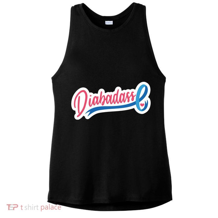 Diabetes Awareness Diabadass Ladies PosiCharge Tri-Blend Wicking Tank