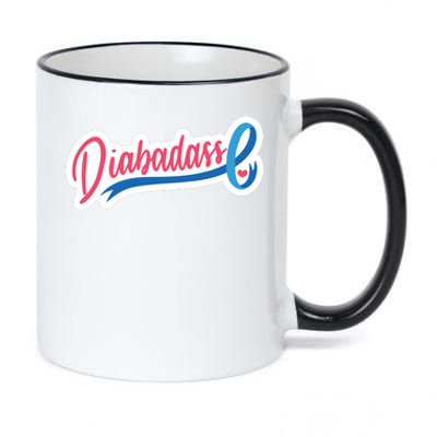 Diabetes Awareness Diabadass 11oz Black Color Changing Mug