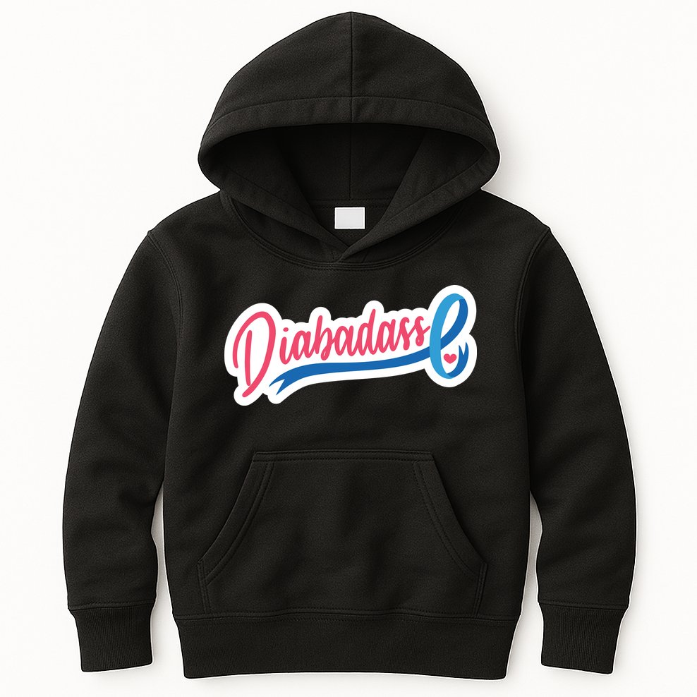 Diabetes Awareness Diabadass Kids Hoodie