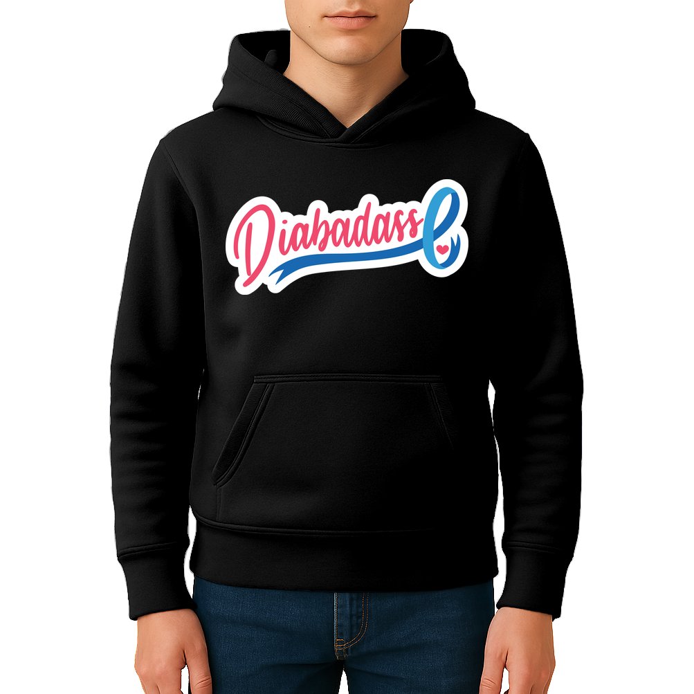 Diabetes Awareness Diabadass Kids Hoodie
