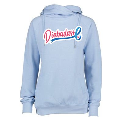 Diabetes Awareness Diabadass Womens Funnel Neck Pullover Hood